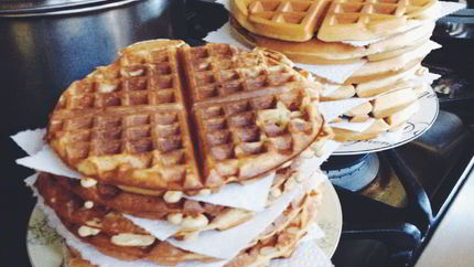 Вафли в электровафельнице