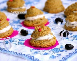 Овсяные эклеры с творожным кремом
