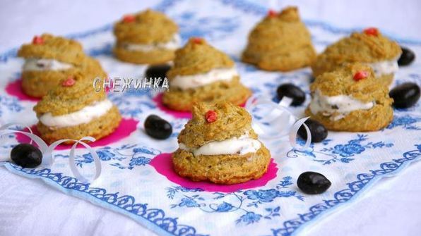 овсяные эклеры с творожным кремом