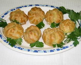 Профитроли с несладкой начинкой