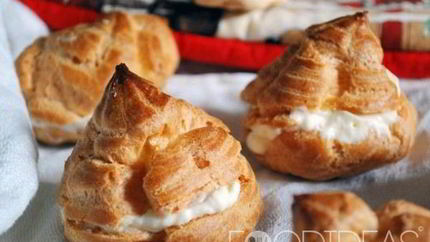 Профитроли с творожным кремом