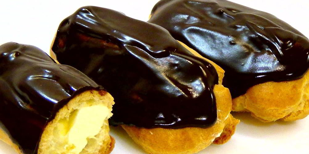 Рецепт эклеров с шоколадной помадкой и масляным кремом