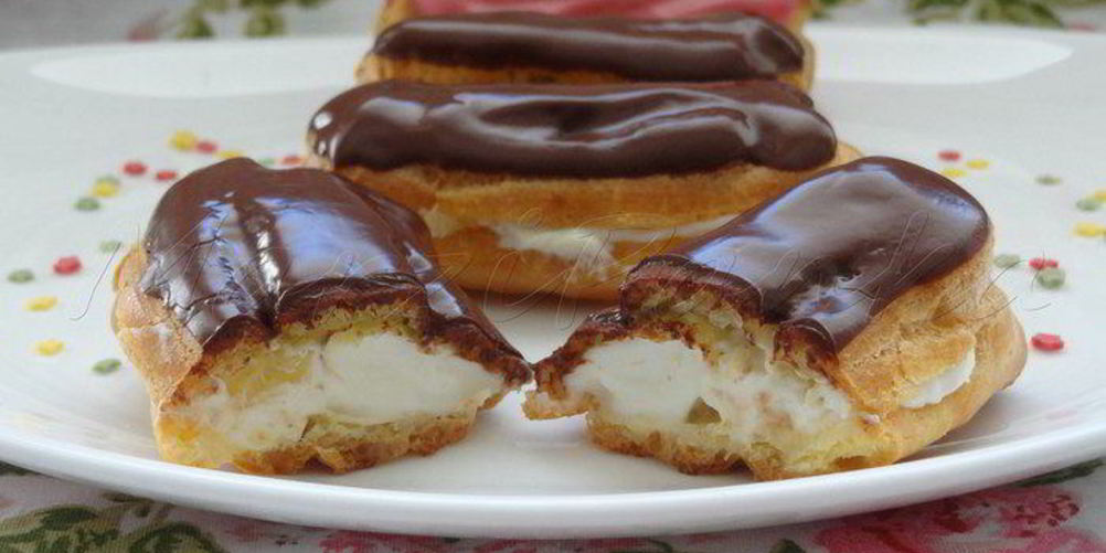 Рецепт эклеров с темным шоколадом
