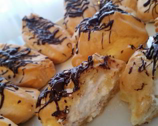 Эклеры с заварным белковым кремом