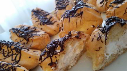 Эклеры с заварным белковым кремом