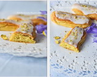 Эклеры с заварным фисташковым кремом