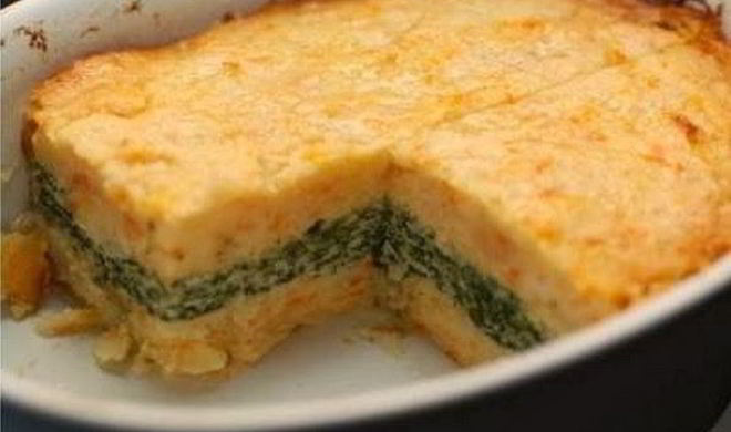 Картофельная запеканка с курицей и зеленью