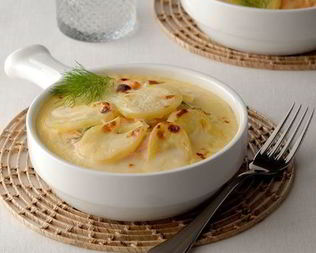 Картофельная запеканка с лососем