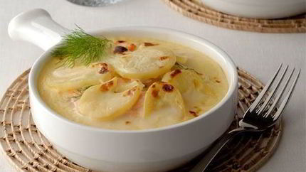 Картофельная запеканка с лососем