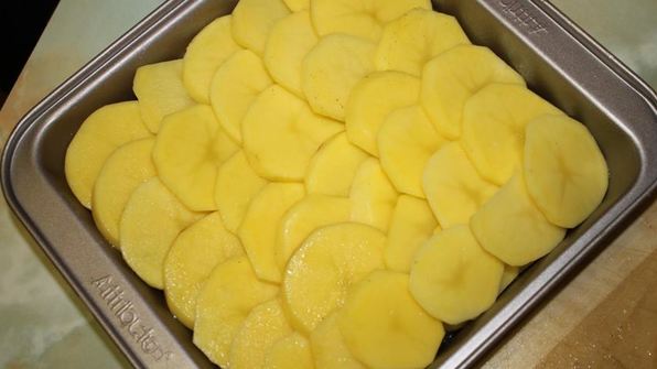 картофельная запеканка с рыбой