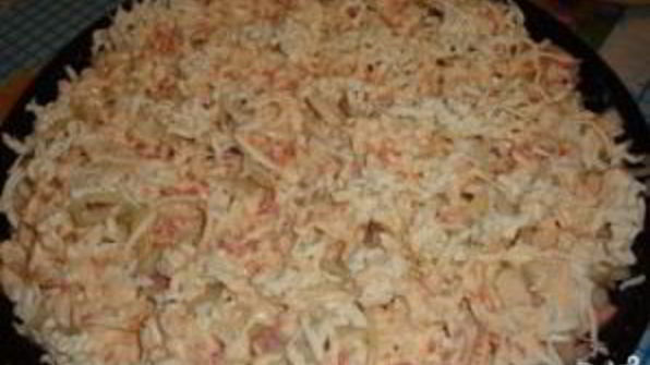 картофельная запеканка с ветчиной