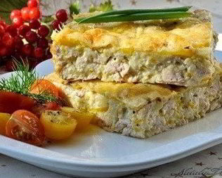 Легкий куриный пирог-запеканка