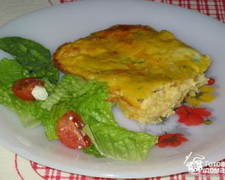 Пшенная запеканка с овощами и сыром