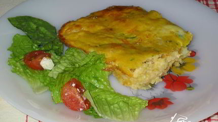 Пшенная запеканка с овощами и сыром