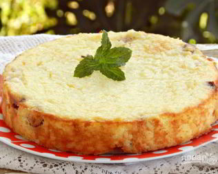 Рисовая запеканка с творогом и грушей