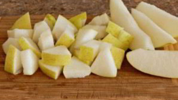 рисовая запеканка с творогом и грушей