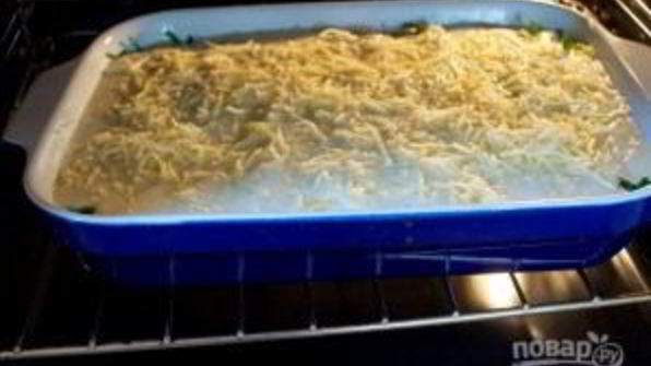 рыбная запеканка со шпинатом