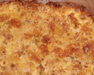 Запеканка из сыра, яблока и груши