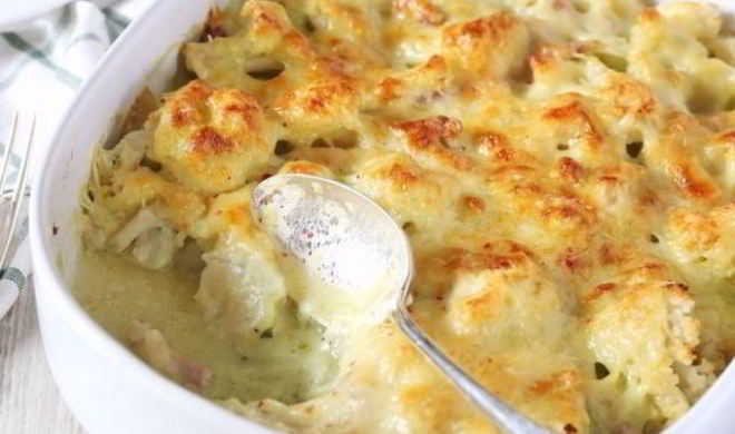 Запеканка из цветной капусты с сыром