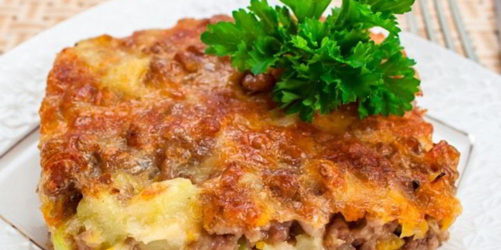 Рецепт запеканки с кабачками и фаршем