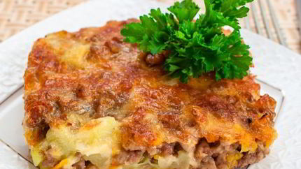 Запеканка с кабачками и фаршем