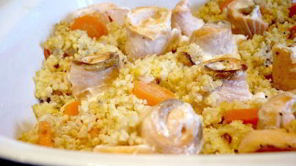 Запеканка с пшеном и семгой Луч солнца золотого