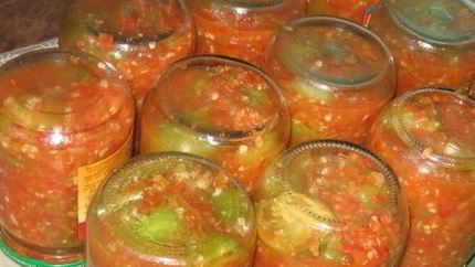 Аджика из зеленых помидоров сырая