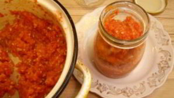 аджика вареная на зиму из помидоров