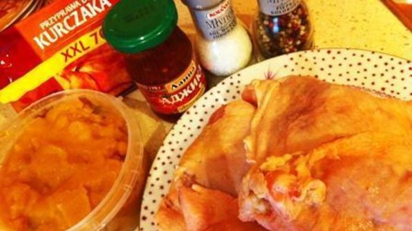 курица с медом и аджикой