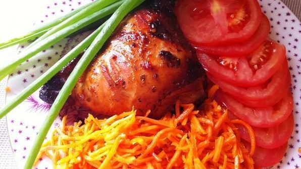 курица с медом и аджикой