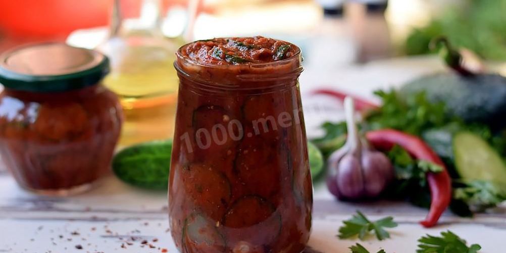 Рецепт огурцов в аджике на зиму