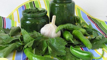 Зеленая аджика пальчики оближешь на зиму