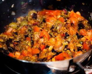 Баклажаны с овощами на зиму