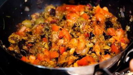 Баклажаны с овощами на зиму