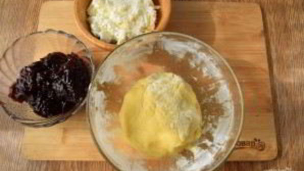 кростата с творогом и джемом