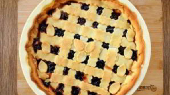 кростата с творогом и джемом