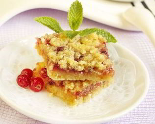 Овсяные ромбики с джемом