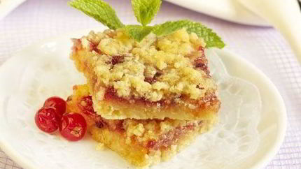 Овсяные ромбики с джемом