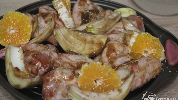 пикантные куриные крылышки в маринаде барбекю с джемом глинтвейн