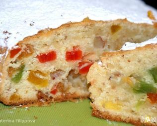 Штоллен с апельсиновым джемом