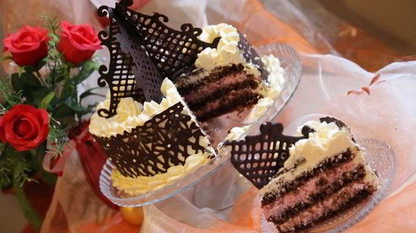 гречневый торт с брусничным компотом