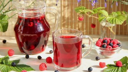 Компот из ирги и малины на зиму