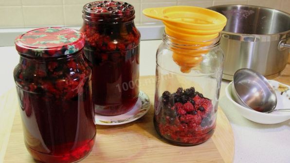 компот из ирги и малины на зиму