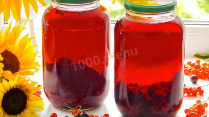 Компот из красной и черной смородины