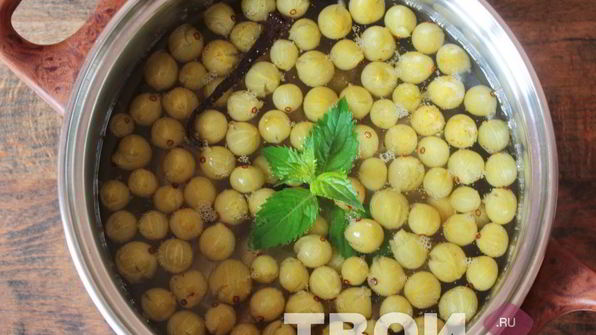 компот из крыжовника и мяты