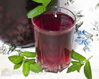 Виноградный компот с мятой на зиму