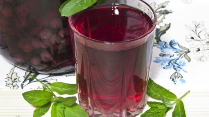 Виноградный компот с мятой на зиму