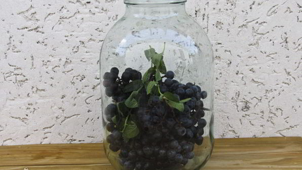 виноградный компот с мятой на зиму