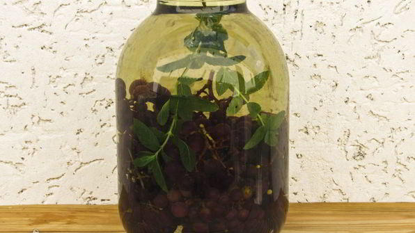 виноградный компот с мятой на зиму