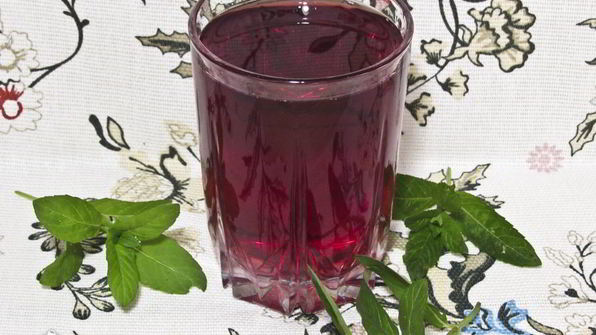 виноградный компот с мятой на зиму